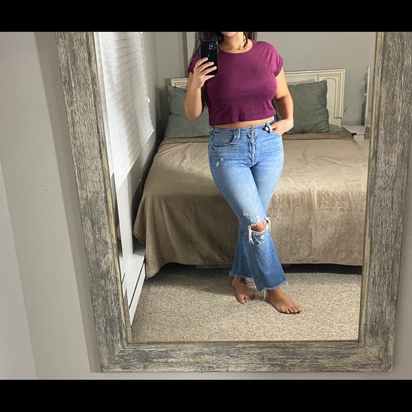 Velour Crop Teeshirt - Picture 6 of 7